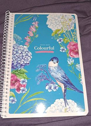 Блокнот а5 на спирали 96 листов картонная обложка