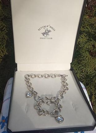 Браслет и цепочка в наборе от polo beverly hills.