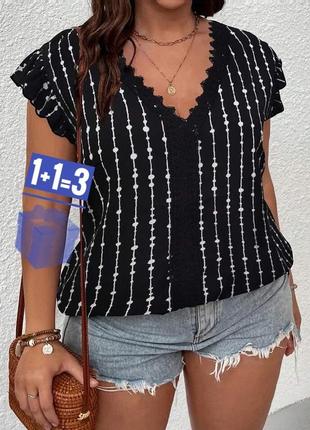 Блуза с кружевом shein 2xl