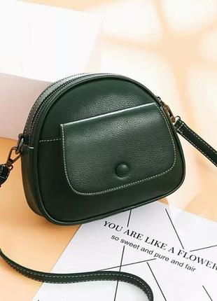 Стильная маленькая сумочка на плече, черная, новая