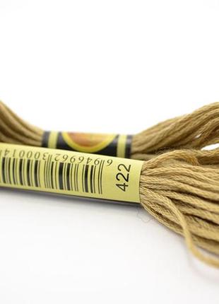 Нитки мулине для вышивки  схс-422 светлый фундук , 8 м