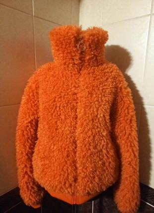 Оранжевая шуба тедди