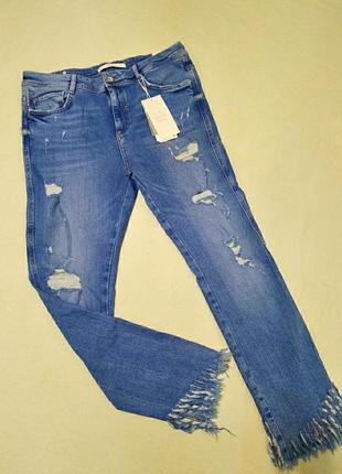 Крутые рваные джинсы от zara