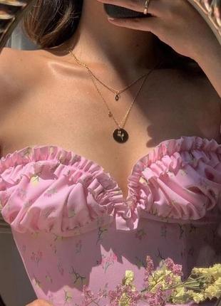 Распродажа cукня prettylittlething миди/макси в романтичном стиле2 фото
