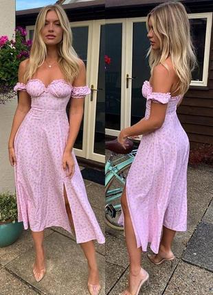 Распродажа cукня prettylittlething миди/макси в романтичном стиле3 фото