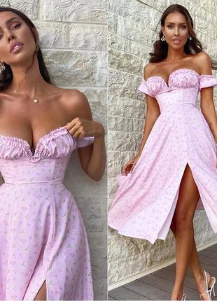 Распродажа cукня prettylittlething миди/макси в романтичном стиле7 фото