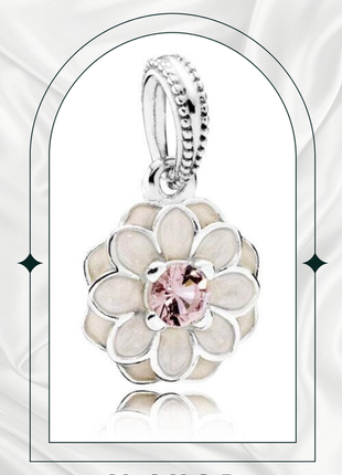 Серебряная бусина шарм "жоржина" pandora (пандора) 791829nbp