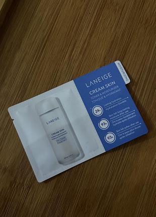 Зволожуючий крем-тонік з керамідами і пептидами laneige cream skin refillable toner & moisturizer