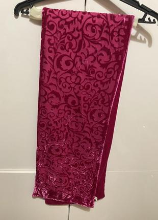 Шарф оксамитовий фуксія
