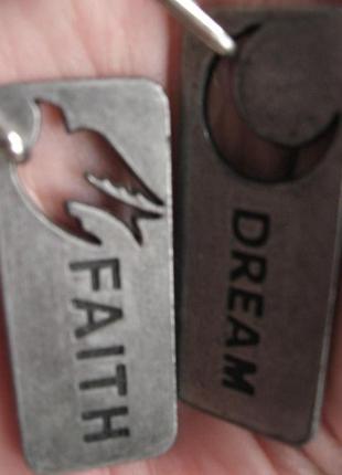 Колье подвеска кулон высечка птица, луна, гравировка мечта, судьба, металл