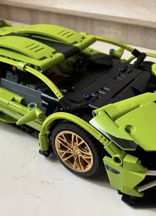 Конструктор машинка технік lamborghini sian зелена fk937 ламборджині, 1280 деталей, technic