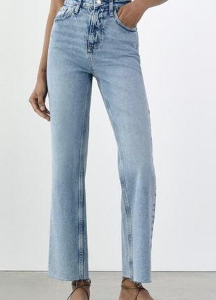 Новые тренд прямые голубые джинсы турция