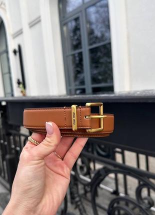 Кожаный ремень miu miu