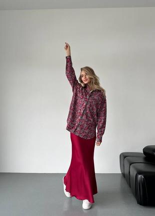 Фланеловая рубашка в клетку на пуговицах с накладным карманом с манжетами на рукавах