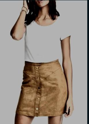 Замшевая юбка h&m