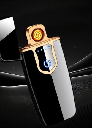 Запальничка спіральна usb 712 у подарунковій упаковці. колір: чорний.