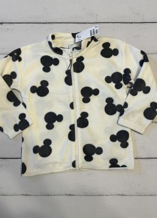 Флисовая кофта h&m disney 3/4 года 104 флиска