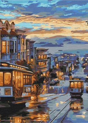 Картина за номерами місто в фарбах дощу