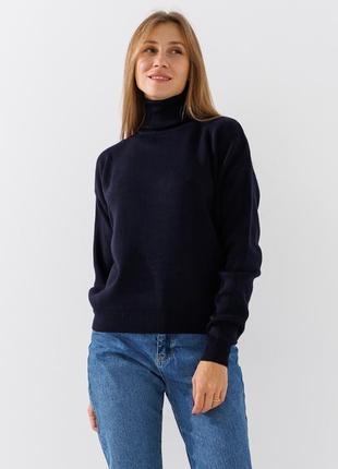 Свитер-гольф шерстяной свободного кроя "uniqlo"