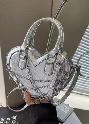 Сумка сердечка сумка через плече у вигляді серця y2k dollskill