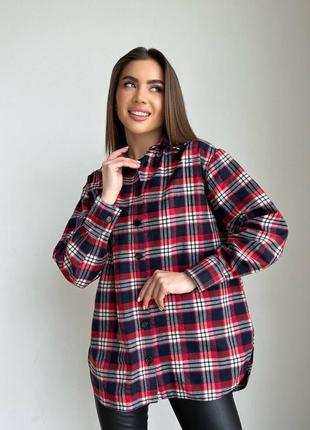 Бавовняна сорочка в клітинку