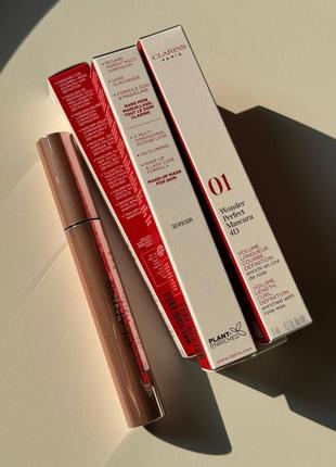 Туш для вій з ефектом 4d clarins wonder perfect mascara 4d повний формат 8ml тон чорний