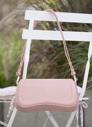 Жіноча сумка - багет jw pei рожева