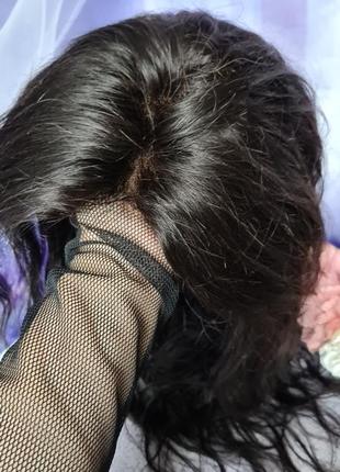 Шикарный парик из 100% натуральных волос длинна 60см.