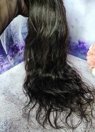 Шикарный парик из 100% натуральных волос длинна 60см.