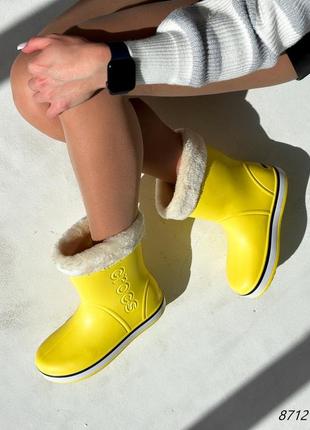 Резиновые сапоги внутри: меховой носок (съемный)