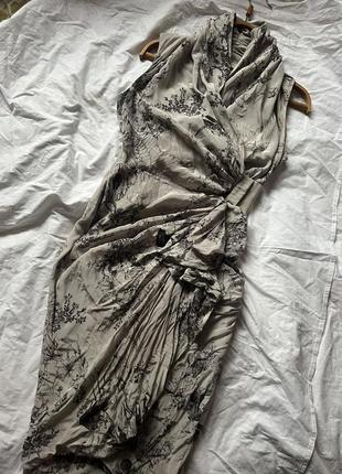 Шовкова сукня з рюшами allsaints