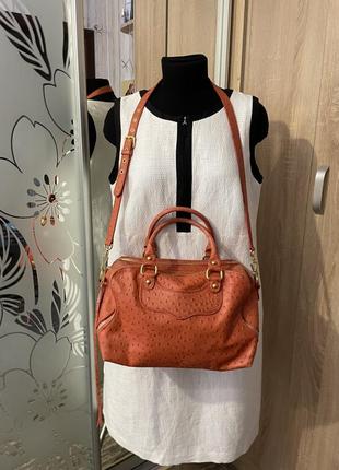Ексклюзивна сумка із шкіри страуса rebecca minkoff