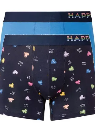Мужские хлопковые трусы боксеры happy shorts
