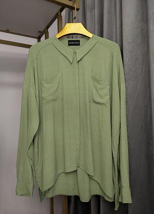 Вискозная рубашка блуза emporio armani