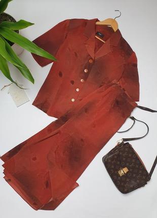 Легкий літній костюм двійка спідниця блузка twin