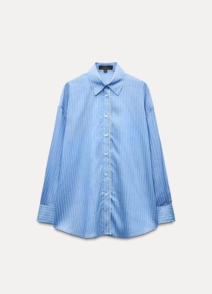 Поплиновая рубашка оверсайз4 фото