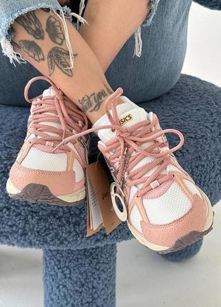 Кроссовки женские кожаные asics gel-kahana 8 beige pink