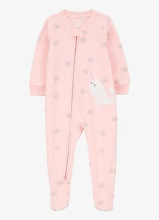Новый флисовый человечек пижама слип комбинезон carters