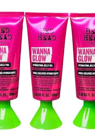 Гель для увлажнения и блеска волос tigi bed head wanna glow hydrating jelly oil, 100ml