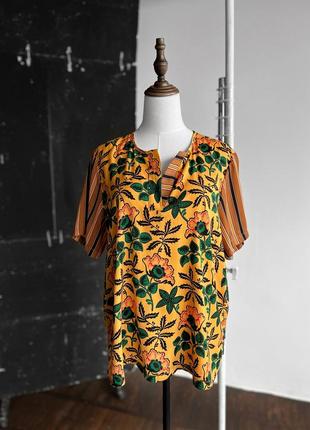 Scotch&amp;soda maison scotch womens floral short sleeve blouse shirt женская блуза, топ