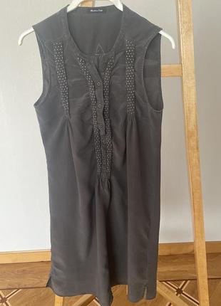 Платье шелк massimo dutti шелк