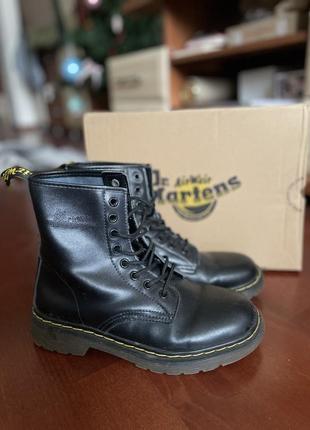 Dr. martens оригинальные классические черные сапоги из натуральной кожи