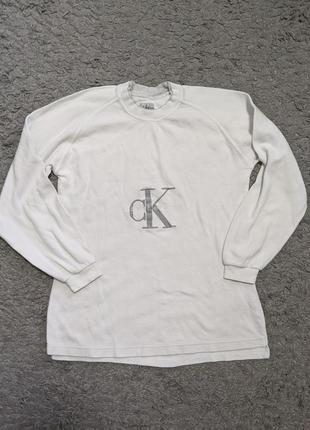 Винтажная женская кофта calvin klein, size l/xl, рукав до горла 72 подмышки 53 длина 71, состояние отличное