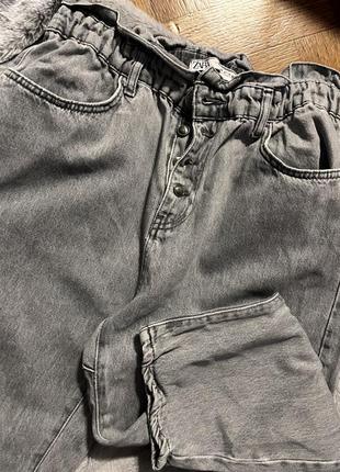 Джинсы zara женские серые
