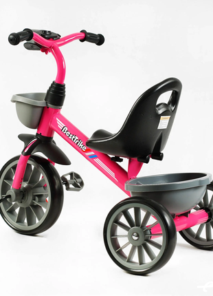 Велосипед 3-х колесный bs-20470 "best trike" колеса eva переднее 12’’, задний 10’’, стальная рама