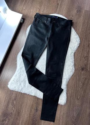 Натуральные кожаные брюки Trainers EA7 EMPORIO ARMANI X8X056 XCC56 00002 Black