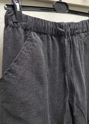Брюки джоггеры с фетровой текстурой zara - xs, s, m - темно серые8 фото