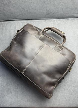 Сумка шкіряна для ноутбуку, документів gent bag brown від українського бренду torross