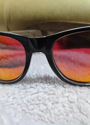 Поляризованные солнцезащитные очки uv400 зеркальные деревянная оправа обмен