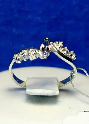 Срібна каблучка хамелеон з фіанітами кс 827міс топ